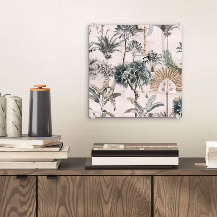 Inductie afdekplaat - Vintage - Jungle - Dieren - Natuur - Inductie beschermer plexiglas 5mm klein -sfeer1
