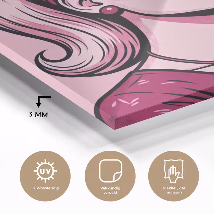 Vintage - Vrouw - Roze plexiglas 5mm klein -sfeer2