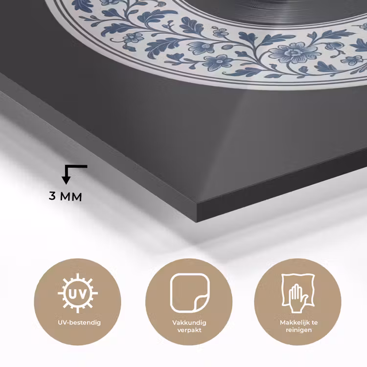 Vinyl - LP - Delfts Blauw - Muziek plexiglas 5mm klein -sfeer2