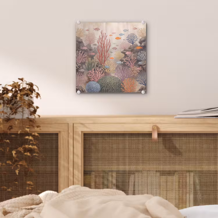 Vis - Koraalrif - Onderwaterwereld - Illustratie plexiglas 5mm klein -sfeer4