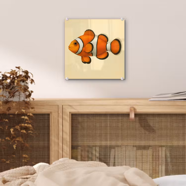 Vis - Oranje - Strepen plexiglas 5mm klein -sfeer4