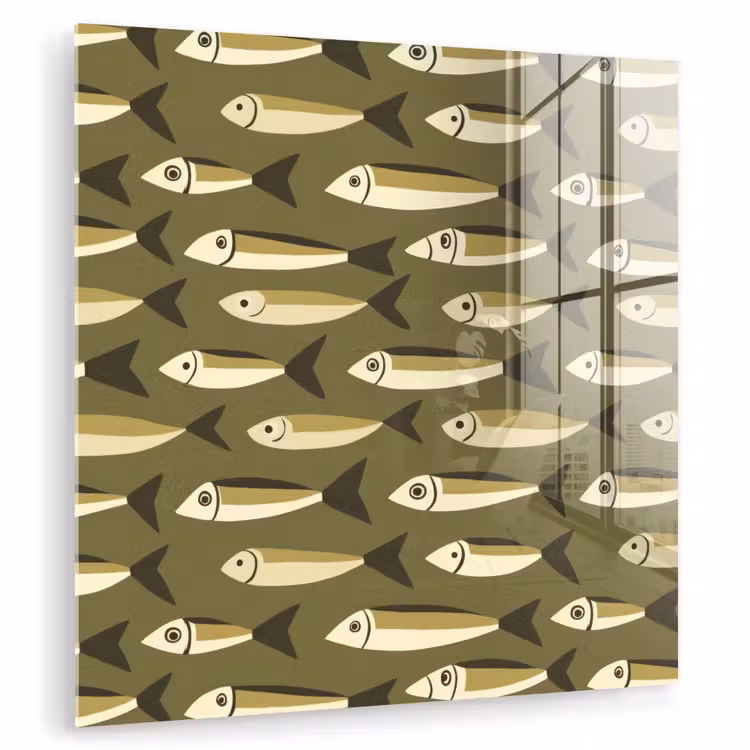 Vis - Patroon - Groen plexiglas 5mm klein 11 -zzzproduct_nieuw