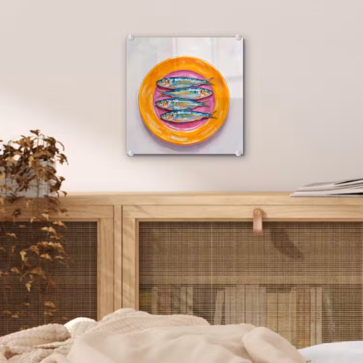 Vis - Vier - Eten - Modern - Kleurrijk plexiglas 5mm klein -sfeer4
