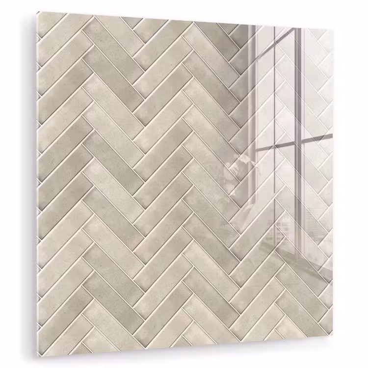 Visgraat - Wandtegel - Beige plexiglas 5mm klein 11 -zzzproduct_nieuw
