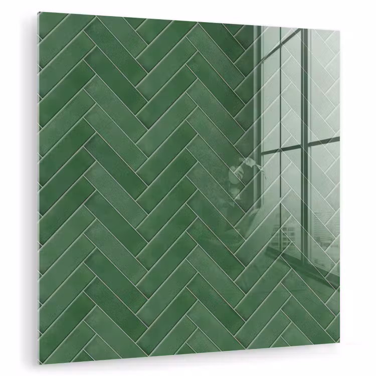 Visgraat - Wandtegel - Bosgroen plexiglas 5mm klein 11 -zzzproduct_nieuw