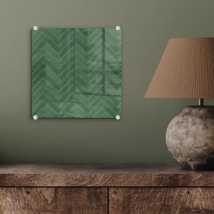 Visgraat - Wandtegel - Bosgroen plexiglas 5mm klein 11 -sfeer3
