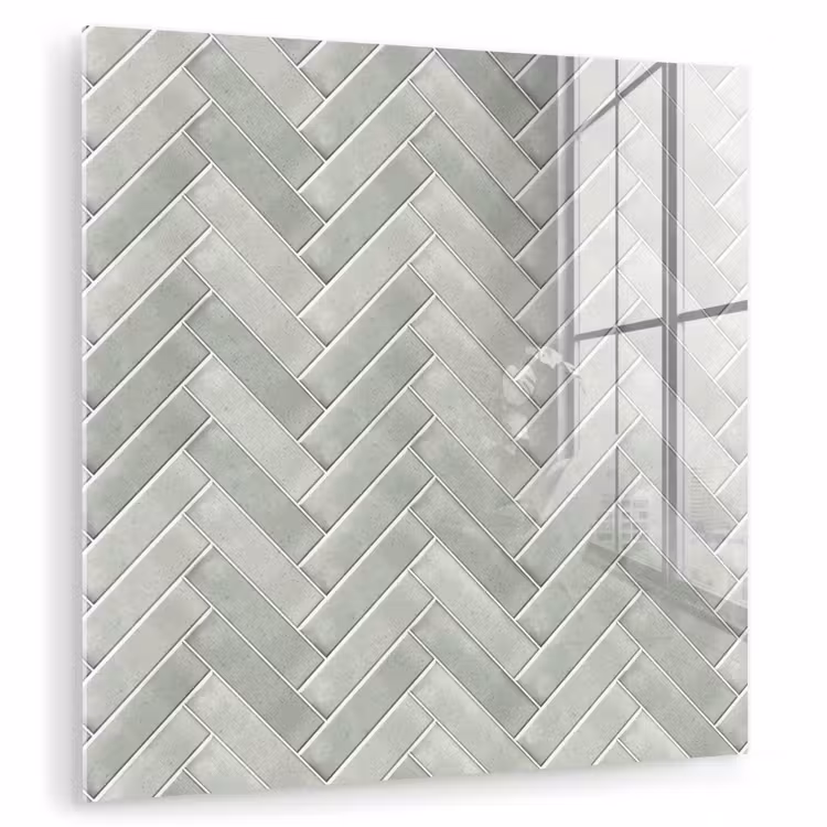 Visgraat - Wandtegel - Grijs plexiglas 5mm klein 11 -zzzproduct_nieuw