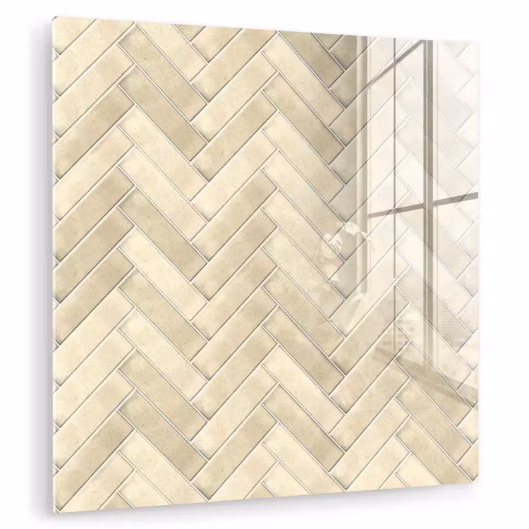 Visgraat - Wandtegel - Licht Beige plexiglas 5mm klein 11 -zzzproduct_nieuw