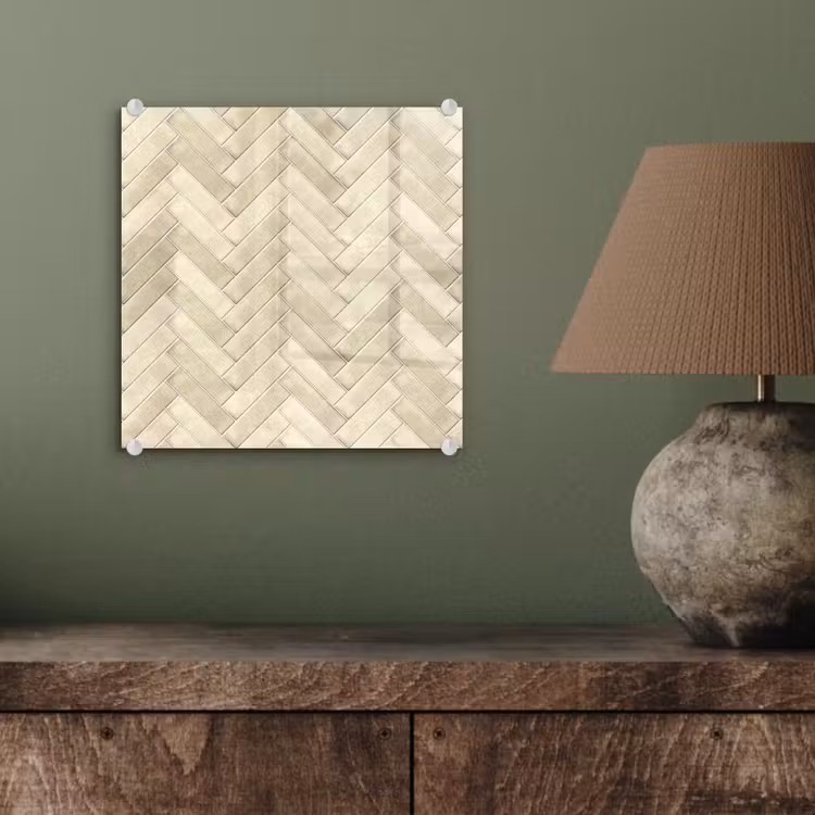 Visgraat - Wandtegel - Licht Beige plexiglas 5mm klein 11 -sfeer3