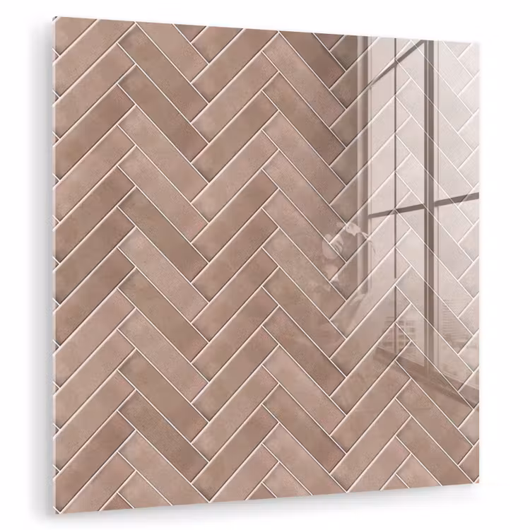 Visgraat - Wandtegel - Oudroze - Terracotta plexiglas 5mm klein 11 -zzzproduct_nieuw