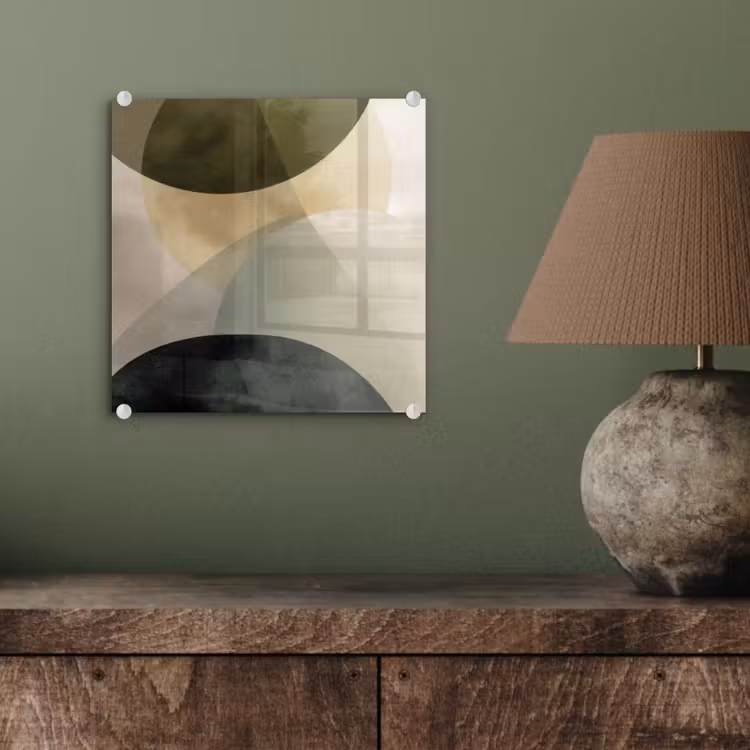 Vlakken - Abstract - Beige - Cirkels plexiglas 5mm klein -sfeer3
