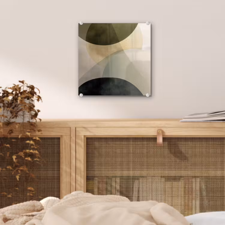 Vlakken - Abstract - Beige - Cirkels plexiglas 5mm klein -sfeer4