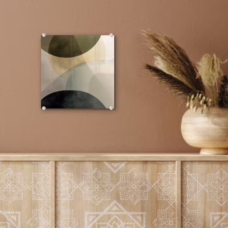 Vlakken - Abstract - Beige - Cirkels plexiglas 5mm klein -sfeer5
