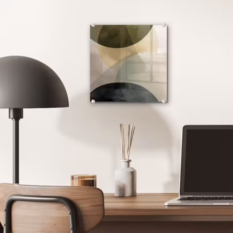 Vlakken - Abstract - Beige - Cirkels plexiglas 5mm klein -sfeer6