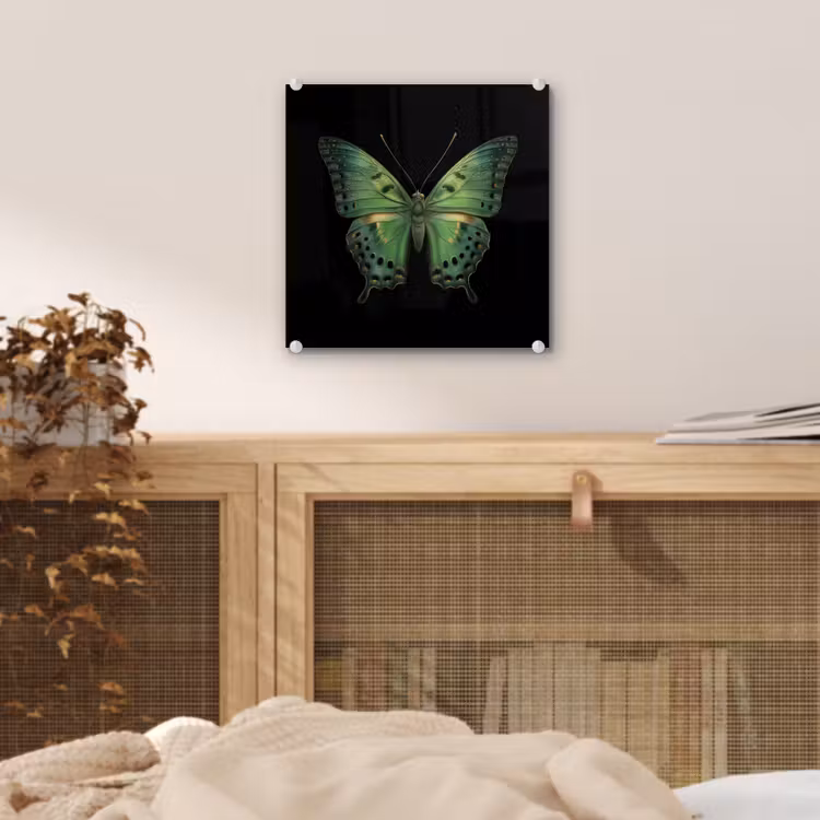 Vlinder - Groen - Diepte plexiglas 5mm klein -sfeer4