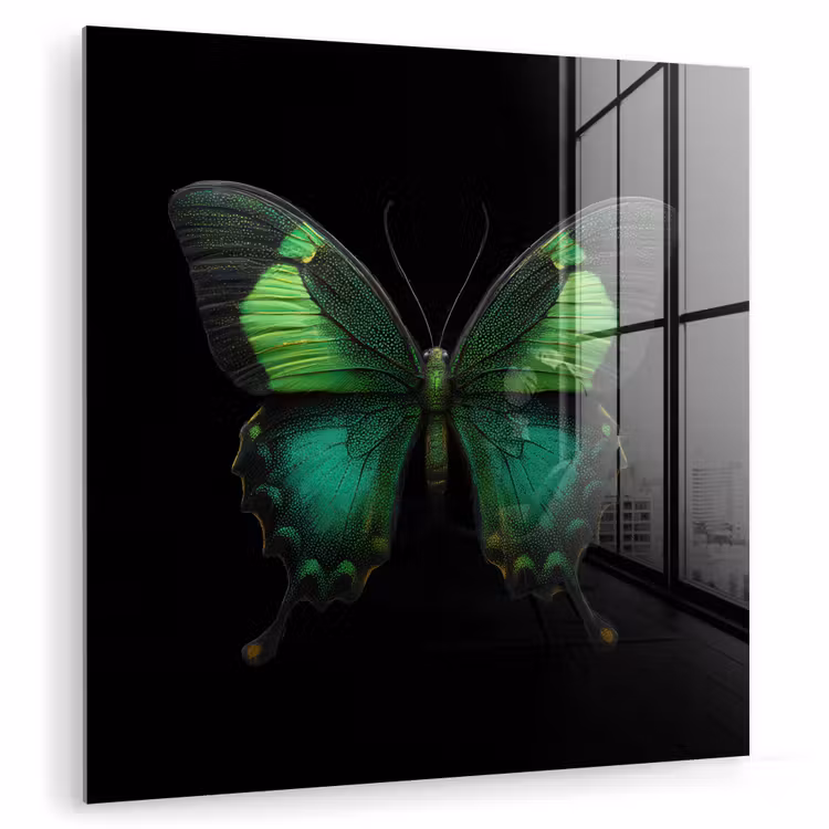 Vlinder - Groen - Opvallend plexiglas 5mm klein -zzzproduct_nieuw
