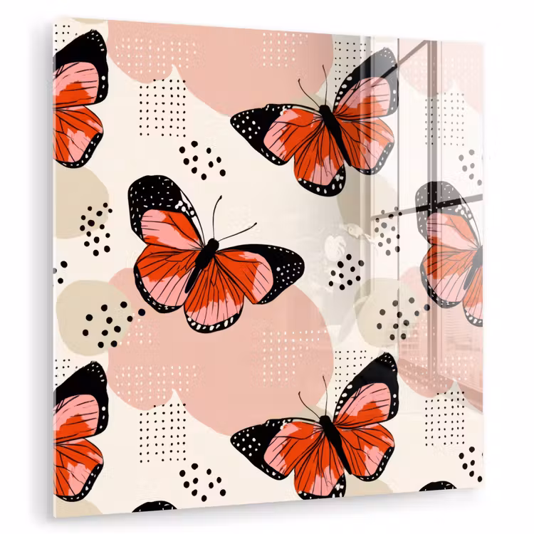 Vlinders - Retro - Kleurrijk plexiglas 5mm klein 11 -zzzproduct_nieuw
