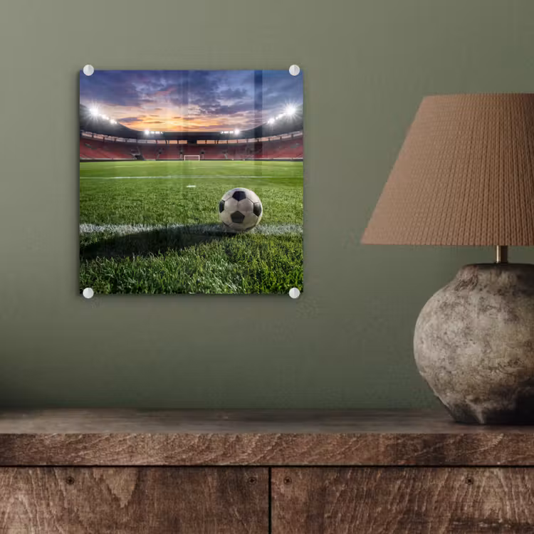 Voetbal - Stadion - Sport - Groen plexiglas 5mm klein -sfeer3