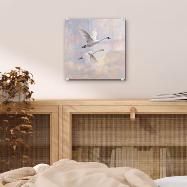 Vogel - Vliegend - Lucht - Modern - Pastel plexiglas 5mm klein -sfeer4