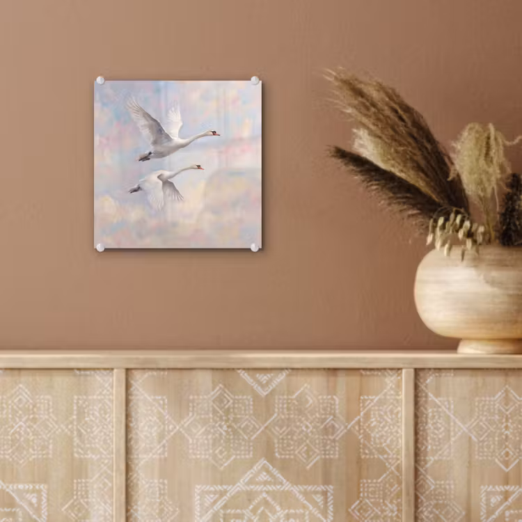 Vogel - Vliegend - Lucht - Modern - Pastel plexiglas 5mm klein -sfeer5