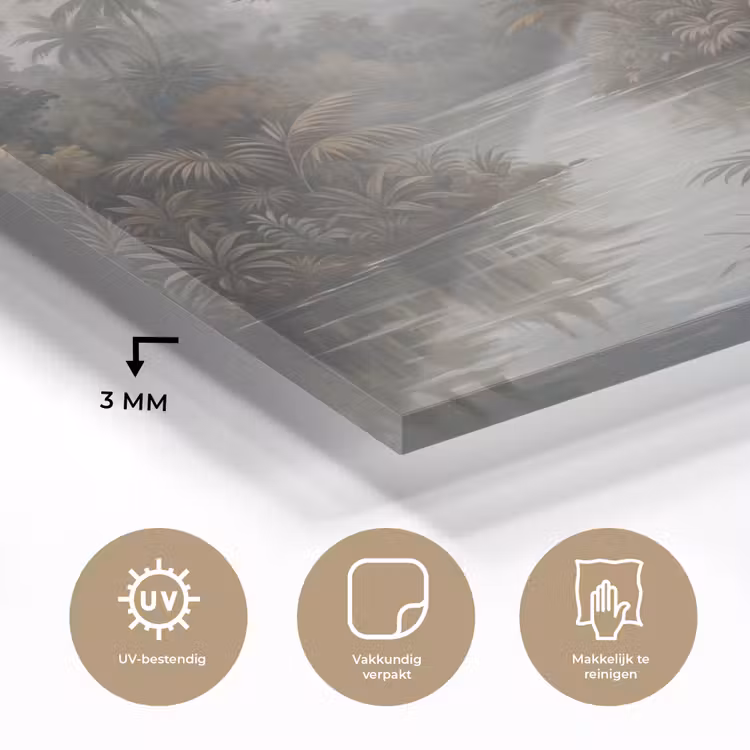 Vogel - Vliegend - Tropisch - Landschap - Klassiek plexiglas 5mm klein -sfeer2