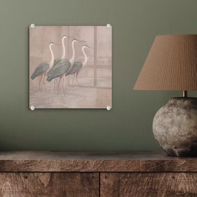 Vogel - Water - Natuur - Vintage plexiglas 5mm klein -sfeer3