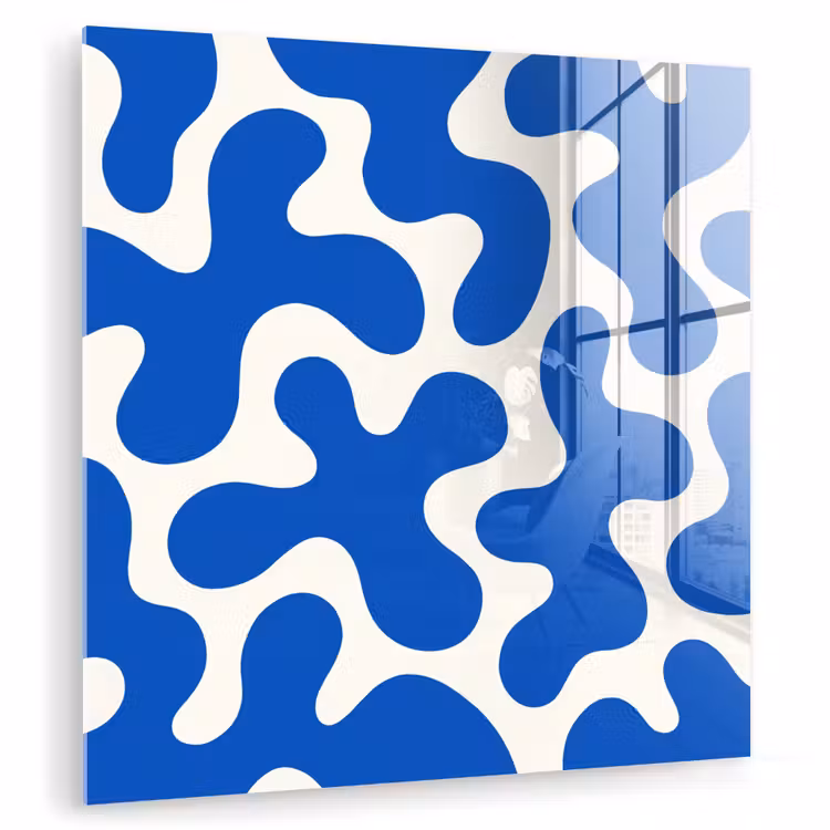 Vormen - Abstract - Blauw - Golven plexiglas 5mm klein -zzzproduct_nieuw