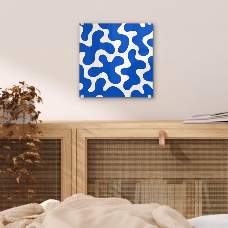 Vormen - Abstract - Blauw - Golven plexiglas 5mm klein -sfeer4