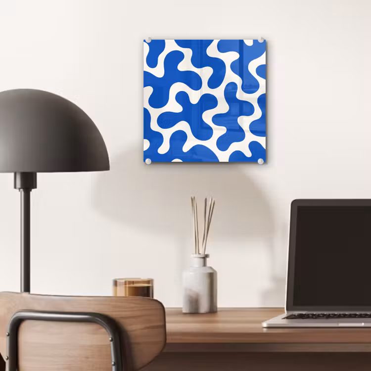 Vormen - Abstract - Blauw - Golven plexiglas 5mm klein -sfeer6