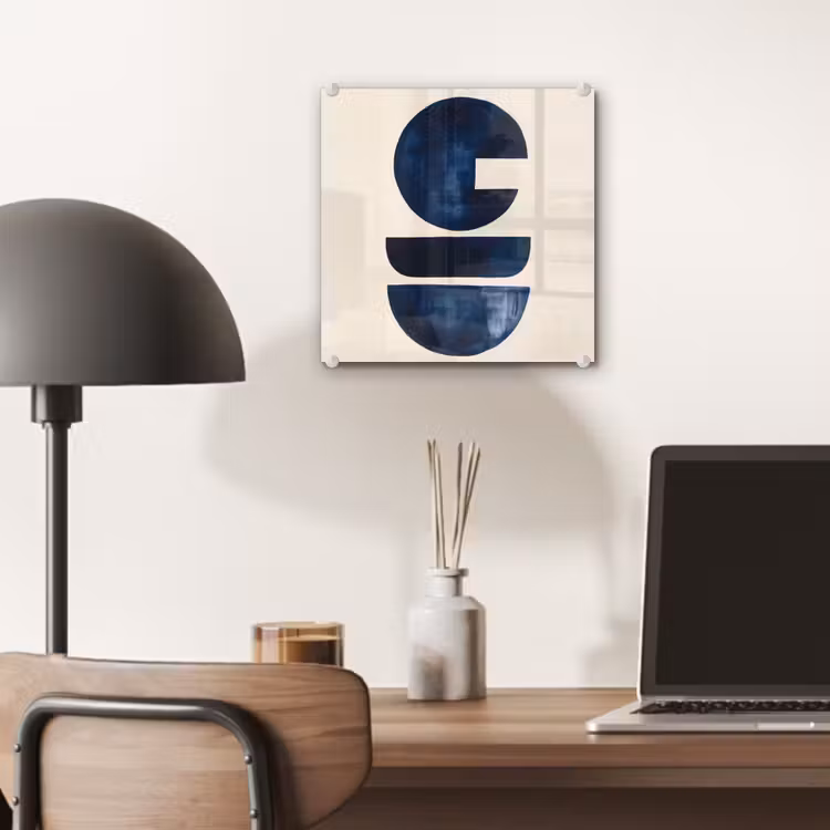 Vormen - Blauw - Abstract plexiglas 5mm klein -sfeer6