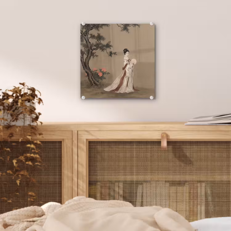 Vrouw - Azië - Kunst - Beige plexiglas 5mm klein -sfeer4