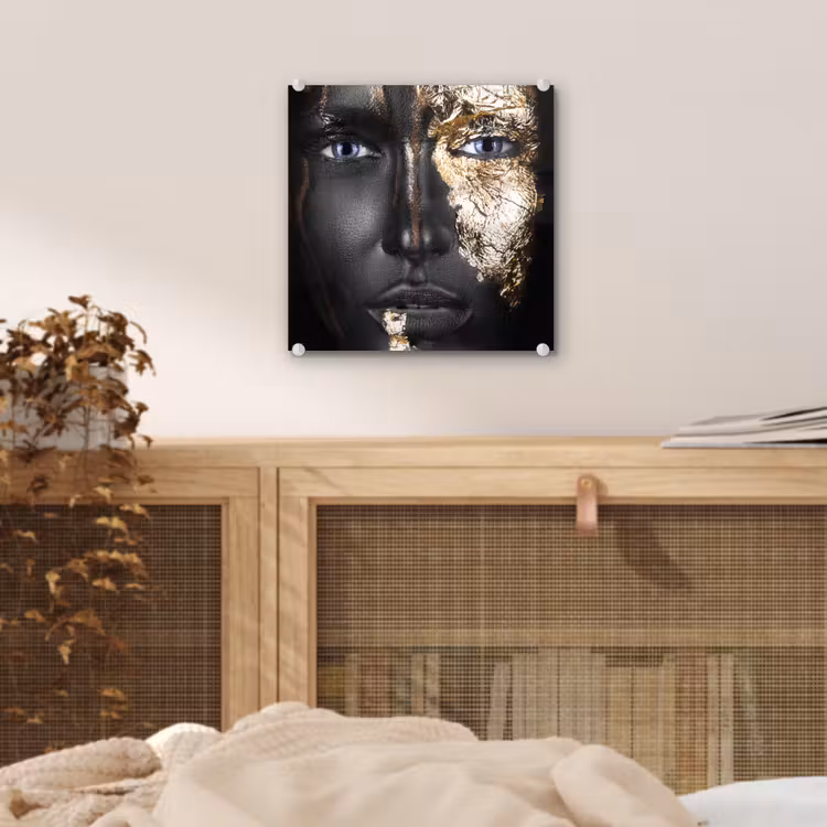 Vrouw - Bladgoud - Zwart - Goud - Luxe plexiglas 5mm klein -sfeer4