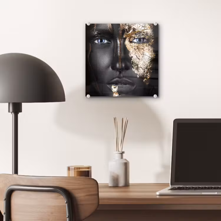 Vrouw - Bladgoud - Zwart - Goud - Luxe plexiglas 5mm klein -sfeer6