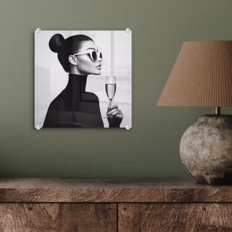Vrouw - Champagne - Modern plexiglas 5mm klein -sfeer3