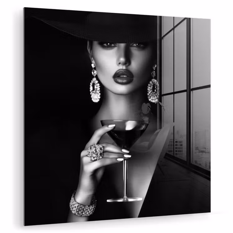 Vrouw - Cocktail - Chic plexiglas 5mm klein -zzzproduct_nieuw