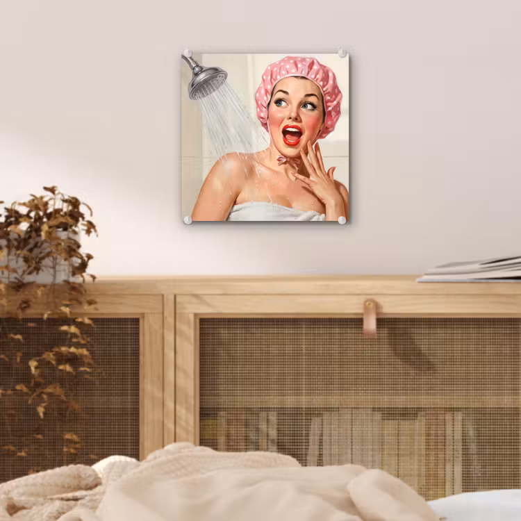 Vrouw - Douche - Roze plexiglas 5mm klein -sfeer4