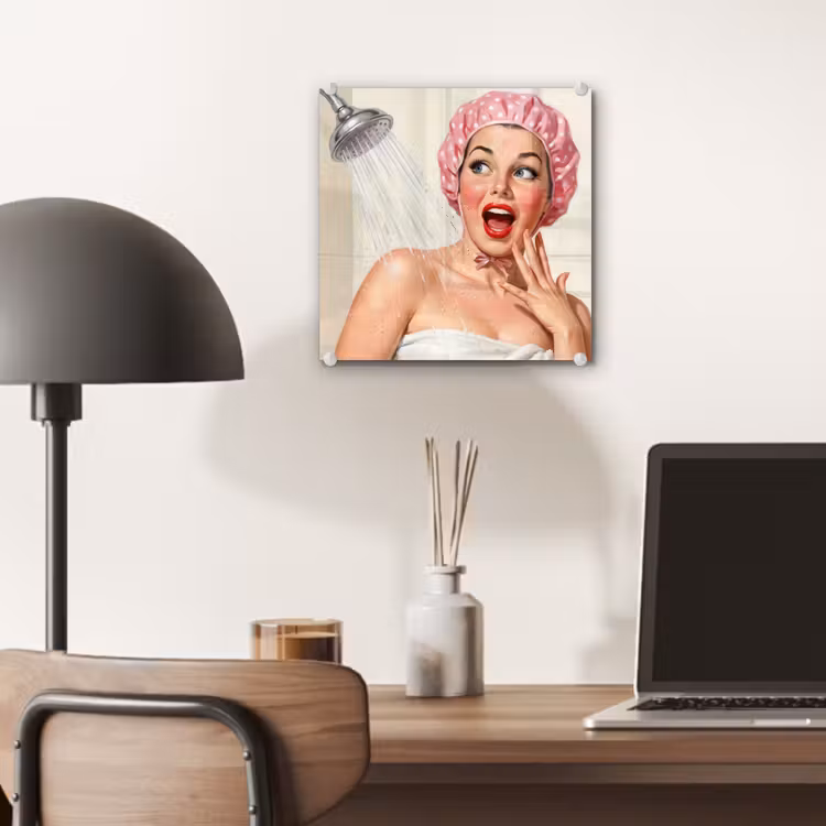 Vrouw - Douche - Roze plexiglas 5mm klein -sfeer6