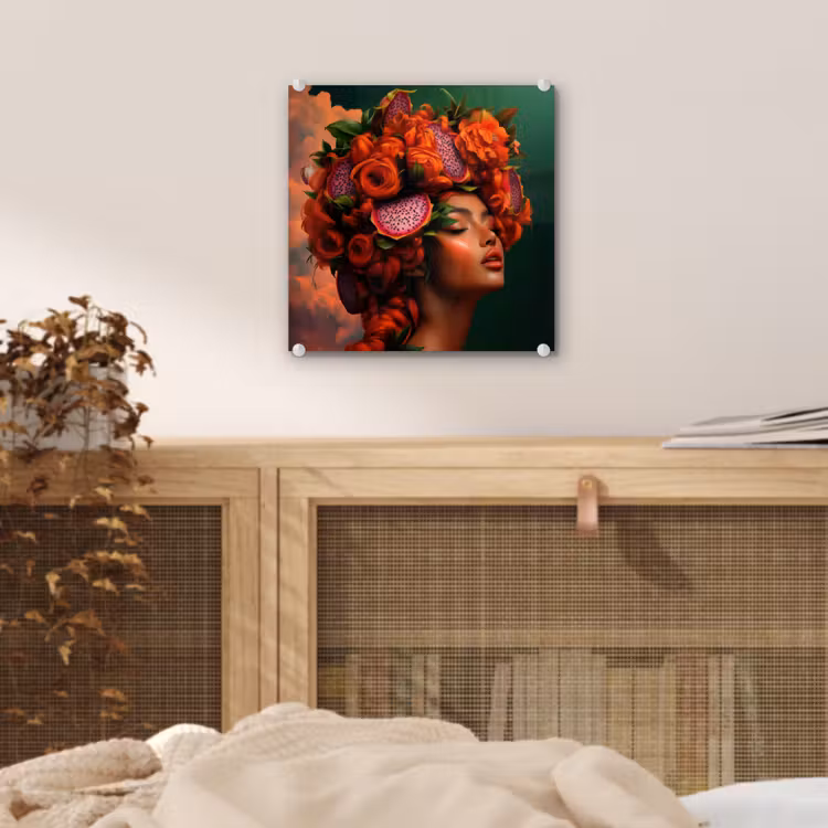 Vrouw - Drankenfruit - Rozen plexiglas 5mm klein -sfeer4