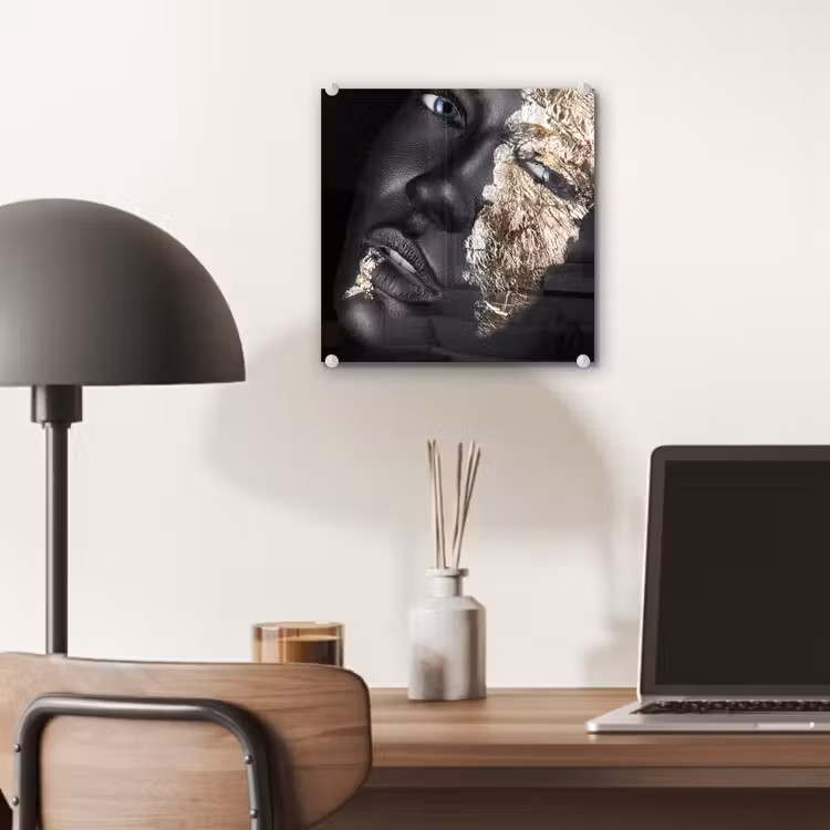 Vrouw - Goud - Zwart - Verf - Luxe plexiglas 5mm klein -sfeer6