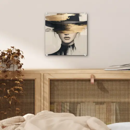 Vrouw - Hoed - Verf plexiglas 5mm klein -sfeer4