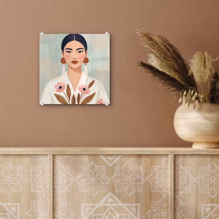 Vrouw - Kimono - Pastel plexiglas 5mm klein -sfeer5