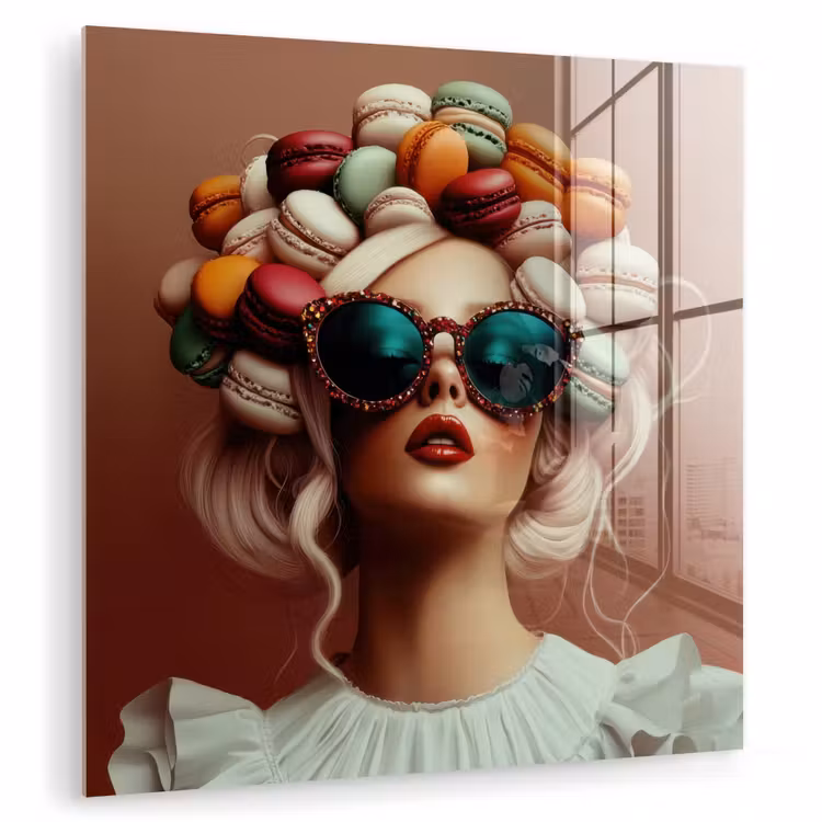 Vrouw - Macarons - Bril plexiglas 5mm klein -zzzproduct_nieuw