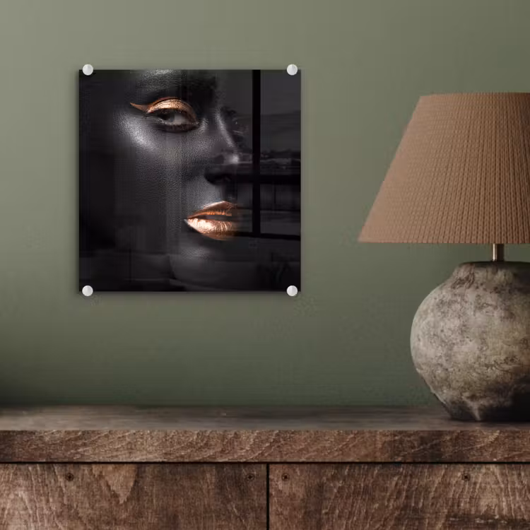 Vrouw - Make-up - Koper - Zwart plexiglas 5mm klein -sfeer3
