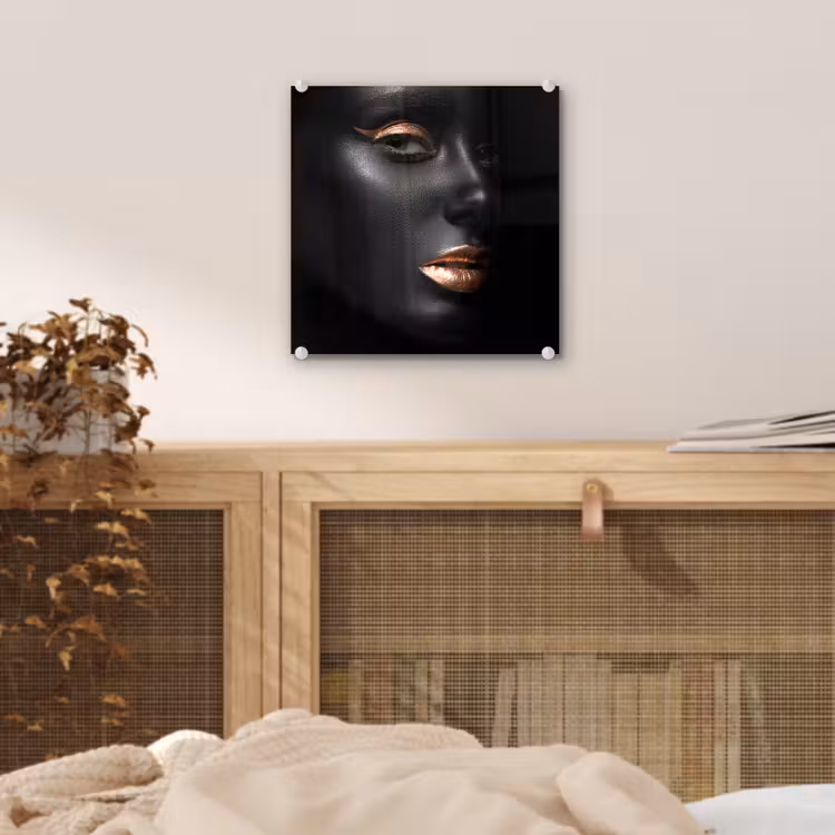 Vrouw - Make-up - Koper - Zwart plexiglas 5mm klein -sfeer4