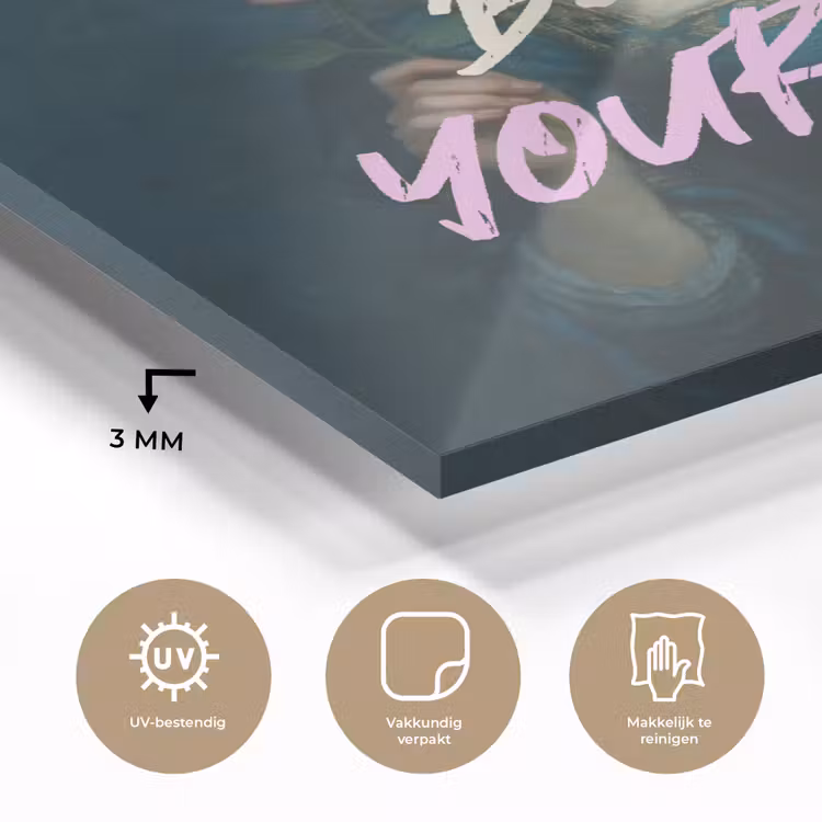 Vrouw - Roos - Quote plexiglas 5mm klein -sfeer2