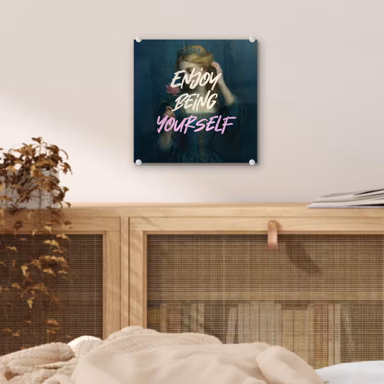 Vrouw - Roos - Quote plexiglas 5mm klein -sfeer4
