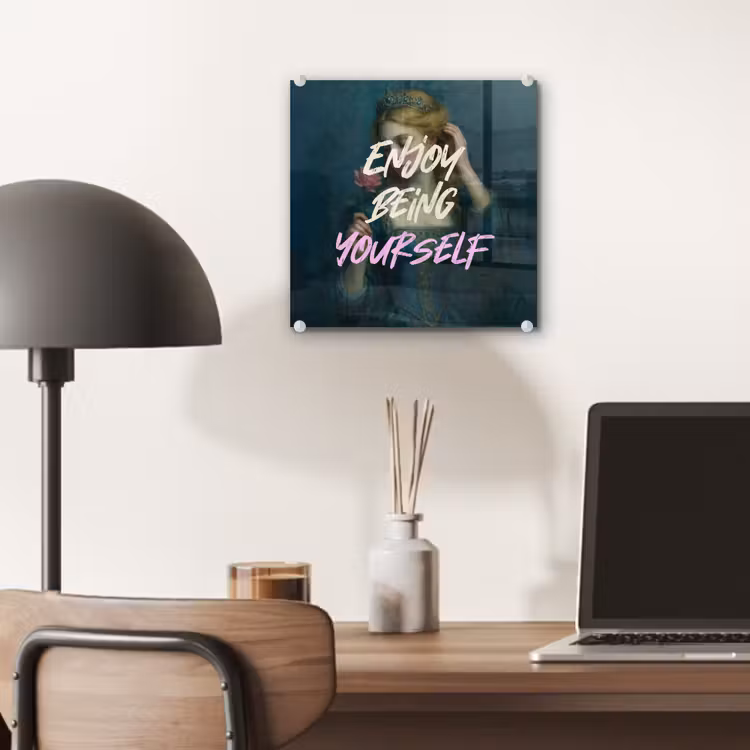 Vrouw - Roos - Quote plexiglas 5mm klein -sfeer6