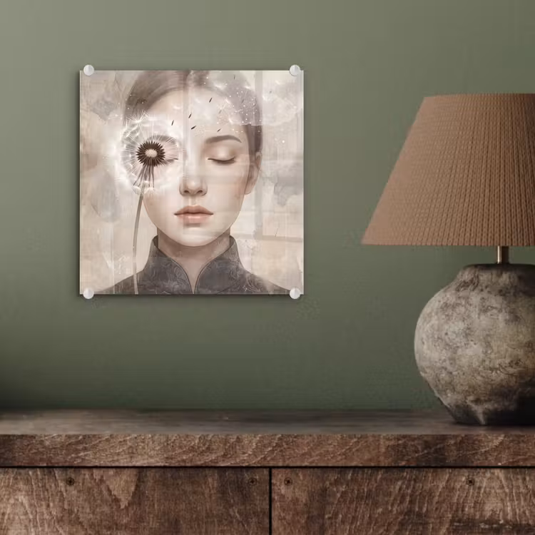 Vrouw - Sereen - Grijs plexiglas 5mm klein -sfeer3