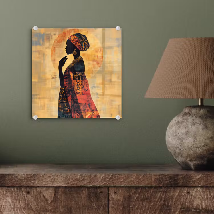 Vrouw - Silhouet - Patronen - Sierlijk plexiglas 5mm klein -sfeer3