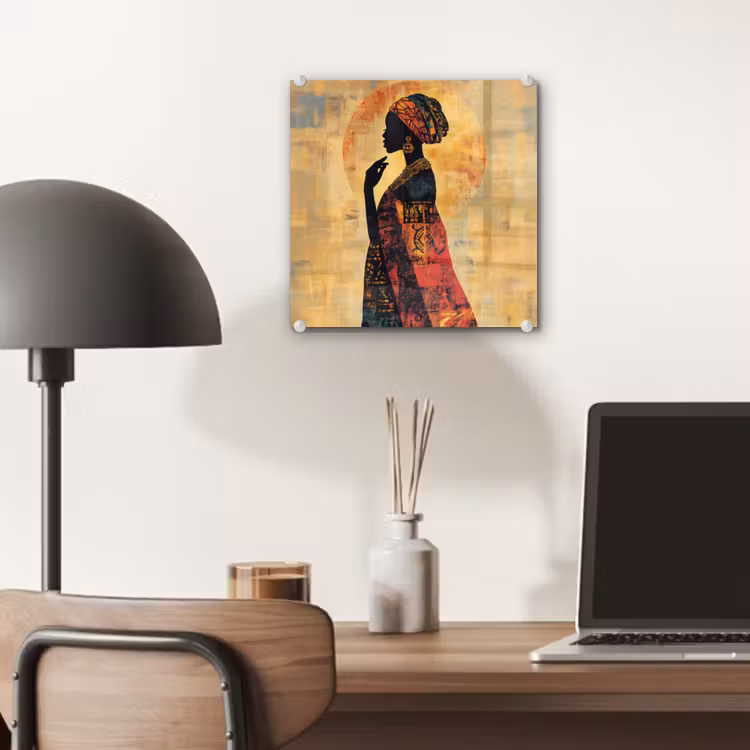 Vrouw - Silhouet - Patronen - Sierlijk plexiglas 5mm klein -sfeer6